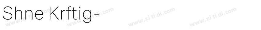 Shne Krftig字体转换
